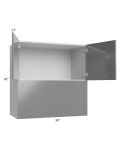 Milan Grey Gloss 30x42x21 Microwave Wall Cabinet