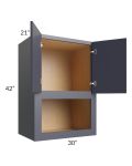 Vienna Indigo 30x42x21 Microwave Wall Cabinet