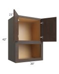 Vienna Kona Brown 30x42x21 Microwave Wall Cabinet