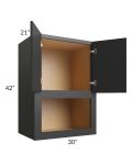 Vienna Black 30x42x21 Microwave Wall Cabinet