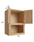 Vienna Timber 30x42x21 Microwave Wall Cabinet
