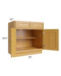 Glazed Praline 33" Base Cabinet 