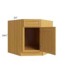 Glazed Praline 36" Diagonal Corner Sink Base Cabinet