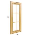 Glazed Praline 15x36 Mullion Glass Door