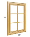 Glazed Praline 21x30 Mullion Glass Door