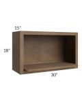 Midtown Mocha Shaker 30x18 Microwave Wall Cabinet