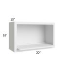 Union White 30x18 Microwave Wall Cabinet