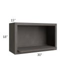 Salem Dark Grey 30x18 Microwave Wall Cabinet