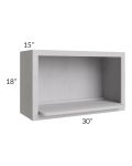 Salem Light Grey 30x18 Microwave Wall Cabinet