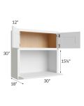 Belfast White 30x30 Microwave Wall Cabinet