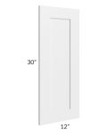Asheville White Shaker 30" Wall Decorative End Panel