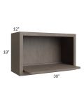 Natural Grey Shaker 30x18 Microwave Cabinet