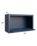 Portland Navy Blue 30x18 Microwave Cabinet
