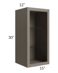 Tuscan Stone 15x30 Wall Cabinet (No Door) To Be Used With A Glass Door