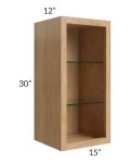 Tuscan Timber 15x30 Wall Cabinet (No Door) To Be Used With A Glass Door