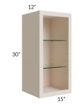 15x30 Wall Cabinet (No Door) To Be Used With A Glass Door