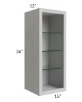 Midtown Blue Shaker 12x42 Open End Wall Cabinet