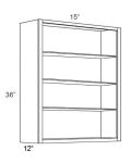 15x36 Wall Cabinet (No Door) To Be Used With A Glass Door