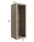 Tuscan Oyster 15x42 Wall Cabinet (No Door) To Be Used With A Glass Door