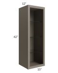 Tuscan Stone 15x42 Wall Cabinet (No Door) To Be Used With A Glass Door