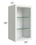 18x30 Wall Cabinet (No Door) To Be Used With A Glass Door