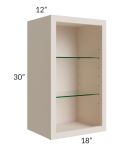 18x30 Wall Cabinet (No Door) To Be Used With A Glass Door