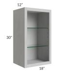 18x30 Wall Cabinet (No Door) To Be Used With A Glass Door