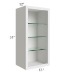 Tuscan Cloud 18x36 Wall Cabinet (No Door) To Be Used With A Glass Door