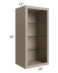 Tuscan Oyster 18x36 Wall Cabinet (No Door) To Be Used With A Glass Door