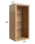 Tuscan Timber 18x36 Wall Cabinet (No Door) To Be Used With A Glass Door