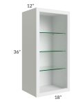18x36 Wall Cabinet (No Door) To Be Used With A Glass Door