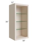 18x36 Wall Cabinet (No Door) To Be Used With A Glass Door