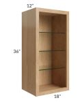 Vienna Timber 18x36 Wall Cabinet (No Door) To Be Used With A Glass Door
