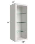 Tuscan Cloud 18x42 Wall Cabinet (No Door) To Be Used With A Glass Door