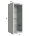 18x42 Wall Cabinet (No Door) To Be Used With A Glass Door