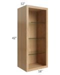 Vienna Timber 18x42 Wall Cabinet (No Door) To Be Used With A Glass Door
