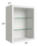 Tuscan Cloud 24x30 Wall Cabinet (No Doors) To Be Used With Glass Doors