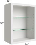 Vienna Cloud 24x30 Wall Cabinet (No Doors) To Be Used With Glass Doors