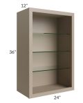 Tuscan Oyster 24x36 Wall Cabinet (No Doors) To Be Used With Glass Doors
