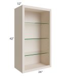 24x42 Wall Cabinet (No Doors) To Be Used With Glass Doors