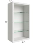 Vienna Cloud 24x42 Wall Cabinet (No Doors) To Be Used With Glass Doors