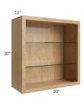 Tuscan Timber 30x30 Wall Cabinet (No Doors) To Be Used With Glass Doors