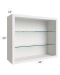Tuscan Cloud 36x30 Wall Cabinet (No Doors) To Be Used With Glass Doors