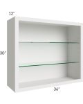 Vienna Cloud 36x30 Wall Cabinet (No Doors) To Be Used With Glass Doors
