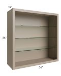 Tuscan Oyster 36x36 Wall Cabinet (No Doors) To Be Used With Glass Doors