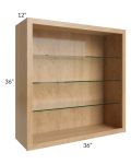 Tuscan Timber 36x36 Wall Cabinet (No Doors) To Be Used With Glass Doors
