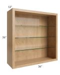 Midtown Timber Shaker 36x36 Wall Cabinet (No Doors) To Be Used With Glass Doors