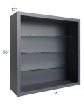 Vienna Indigo 36x36 Wall Cabinet (No Doors) To Be Used With Glass Doors