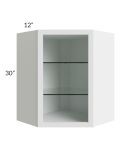 24x30 Corner Wall Cabinet (No Door) To Be Used With A Glass Door
