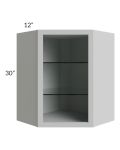24x30 Corner Wall Cabinet (No Door) To Be Used With A Glass Door